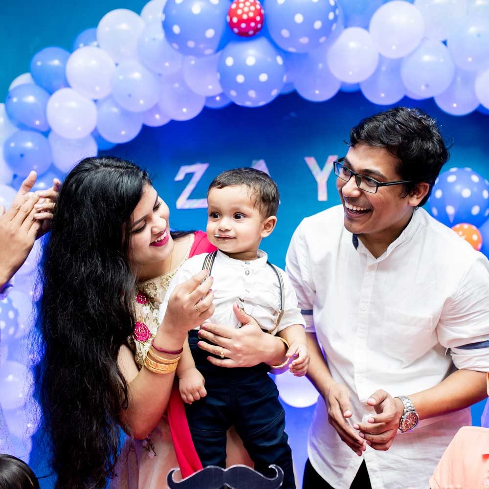 first birthday party photographers in pune