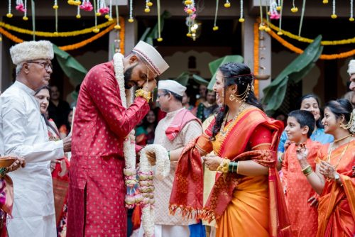 emotional groom before mangalashtak garland exchange marathi wedding