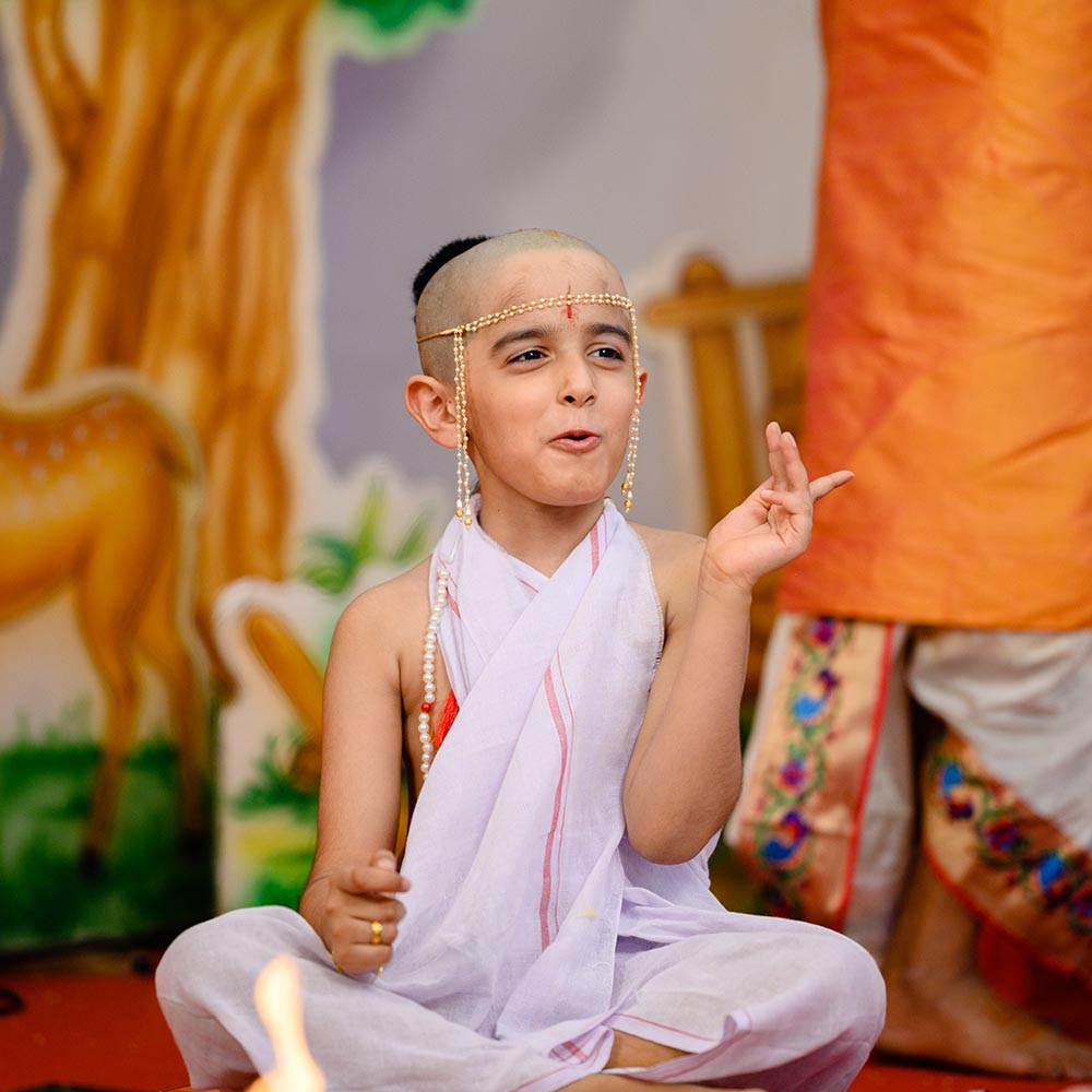 Rugved thread ceremony Pune smiling during munj rituals candid family moment